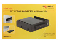 DELOCK Wechselrahmen 1x 2,5" SATA HDD in 3.5" oder 5.25" Sch