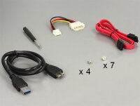 DELOCK Wechselrahmen 1x 2,5" SATA HDD in 3.5" oder 5.25" Sch