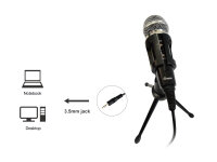 Equip Tischmikrofon Mini-Stereo mit 3.5mm AUX  1.80m schwarz