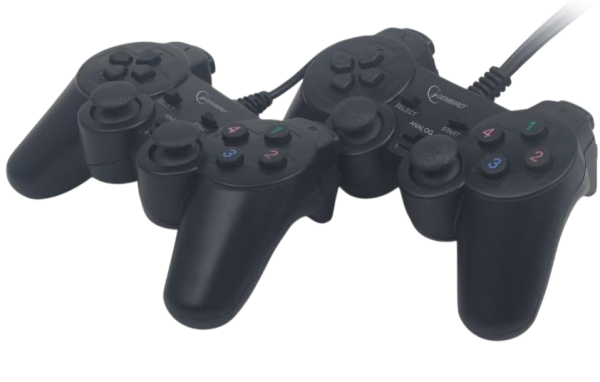 Gembird Double Gamepad USB Dual Vibration 10 Tasten 2 Stück schwarz