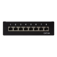 Logilink Patchpanel Cat.6A Tisch/Wand 8-port, Schwarz