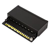 Logilink Patchpanel Cat.6A Tisch/Wand 8-port, Schwarz