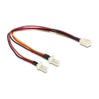 DELOCK Stromkabel 3pin -> 2x 3pin Bu/St 0.22m