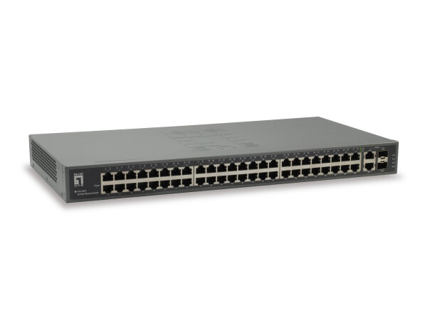 LevelOne FE Switch 48xPoE+/1xSFP/1xST MM         50W   1Gbps