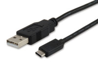 Equip Kabel USB-A2.0->C 3A              St/St  1.00m...