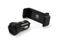 CONCEPTRONIC KFZ-Ladegerät 2-Port 2xUSB-A +Halter...