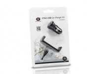 CONCEPTRONIC KFZ-Ladegerät 2-Port 2xUSB-A +Halter     10W sw