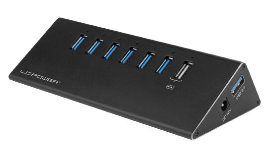 LC-Power USB-Hub 6x USB 3.0 + 1xLadefunktion LC-HUB-ALU-7B