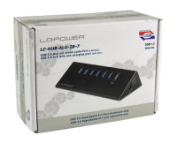 LC-Power USB-Hub 6x USB 3.0 + 1xLadefunktion LC-HUB-ALU-7B