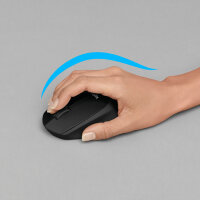 Logitech M330 Silent Plus Wireless Mouse Black 1000dpi 3 Tasten 2.4GHz Funkmaus + USB Receiver
