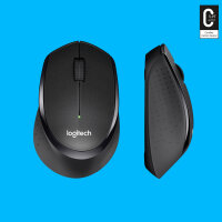 Logitech M330 Silent Plus Wireless Mouse Black 1000dpi 3 Tasten 2.4GHz Funkmaus + USB Receiver