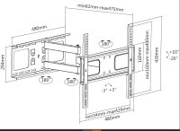 Equip Wandhalterung  32"-55"/1TFT gelenkig 4Gelenke  50Kg sw retail