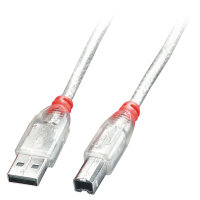 Lindy 41750 USB Kabel USB 2.0 0,2 m USB A USB B Transparent