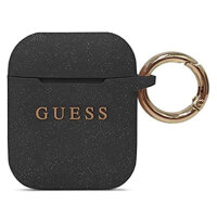 Guess Silicone Cover Schwarz für AirPods 1 & 2