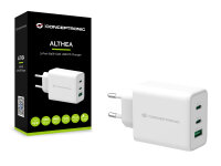 Conceptronic 3-Port Ladegerät 2x USB Typ-C / 1x USB...