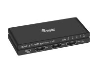 Equip HDMI2.0 2-Port Splitter Ultra Slim 4K/ 60Hz    schwarz