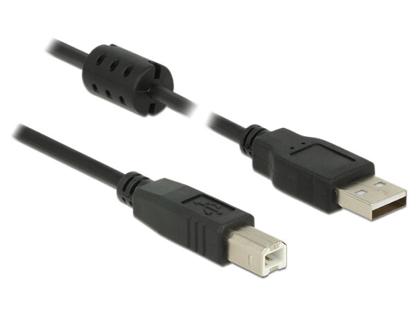 DELOCK USB Kabel A -> B St/St 0.50m schwarz