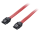 Equip SATA Kabel 6Gbps 7-Pin->7-Pin 50cm rot Flachkabel Metallclip gerade