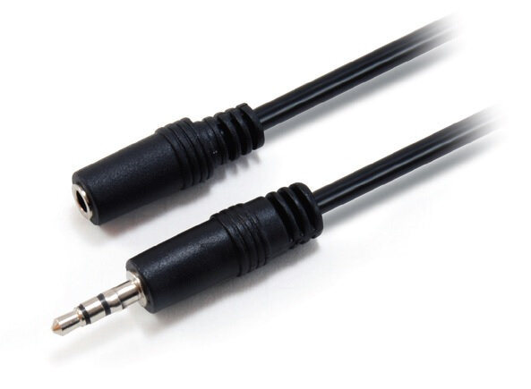 Equip Audiokabel 3.5mm->3.5mm  St/Bu           2.50m schwarz Polybeutel