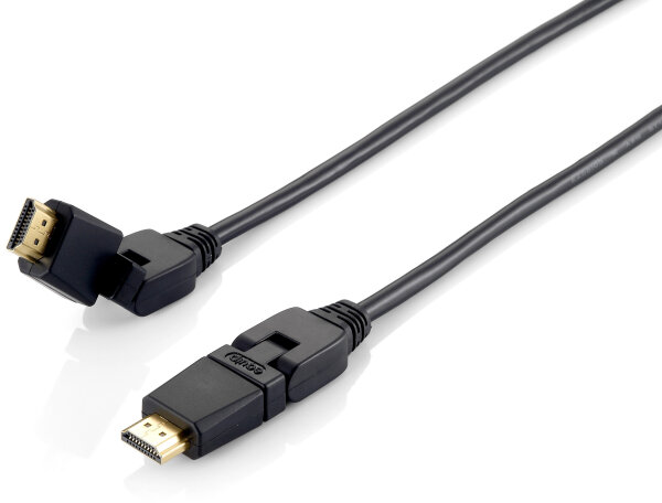 Equip HDMI HS Ethernet 2.0 18Gb 180° 4K/60Hz   2.00m schwarz Polybeutel