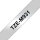 Schriftbandkassette Brother 12mm silber matt./sw TZEM-931