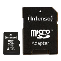 SD MicroSD Card  4GB Intenso Class10 inkl. SD Adapter