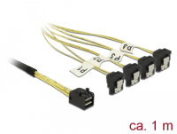 DELOCK SAS-Kabel MiniSAS HD SFF-8643 > 4xSATA 7Pin...