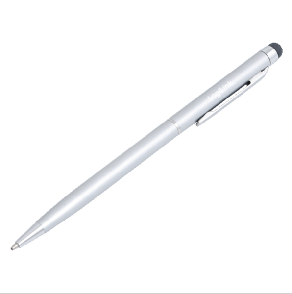 Logilink Touch Pen mit integriertem Kugelschreiber Alu