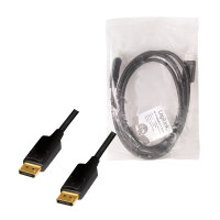 Logilink DisplayPort-Kabel, DP/M  4K/60 Hz CCS schw. 2 m