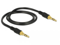 DELOCK Klinkenkabel 3.5mm 3Pin St > St 0.5m schwarz
