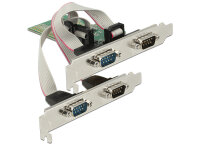 DELOCK PCI Expr Card 4x D-Sub9 (je 2 auf Slotblech)