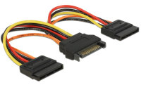 DELOCK Stromkabel SATA 15Pin -> 2x SATA 15Pin St/Bu 0.15m
