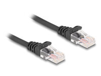 DELOCK RJ45 Spiralkabel Stecker zu Stecker Cat.5e 3m schwarz