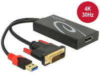 DELOCK Adapter DVI(24+1) -> Displayport schwarz 30cm...