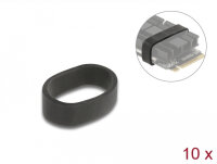 DELOCK Gummiring schwarz 10 Stück