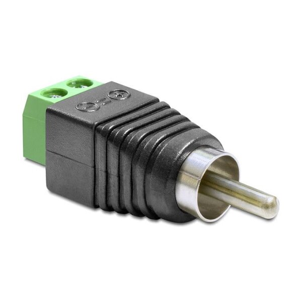 DELOCK Adapter Terminalblock 2Pin -> Cinch Stecker