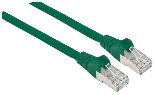 Intellinet Premium Netzwerkkabel, Cat6a, S/FTP, 100% Kupfer, Cat6a-zertifiziert, LS0H, RJ45-Stecker/RJ45-Stecker, 2,0 m, grün