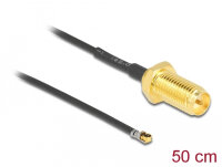 DELOCK Antennenkabel RP-SMA Buchse,MHF 4L LK  1.37 50cm