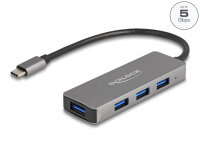 DELOCK 4 Port USB 5 Gbps Hubmit USB Type-C Anschluss