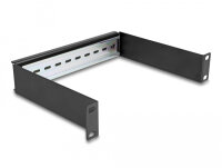 DELOCK 10" Hutschienenpanel 1 HE schwarz
