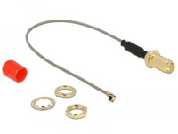 DELOCK Antennenkabel RP-SMA Bu zum Einbau Ferritkern St 10cm