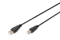 DIGITUS USB 2.0 Anschlusskabel Typ A -B  St/St     1.0m,  sw