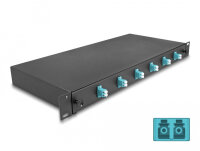 DELOCK 19" LWL Spleißbox 6x LC DX OM3 1HE...