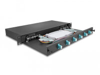 DELOCK 19" LWL Spleißbox 6x LC DX OM3 1HE...