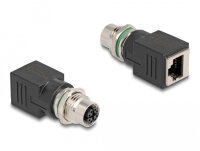 DELOCK M12 Adapter X-kodiert 8 Pin Buchse zu RJ45 Bu gerade