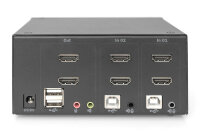 Digitus KVM-Switch, 2-Port, Dual-Display, 4K, HDMI®