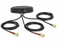 DELOCK Antenne LTE MIMO WLAN 802.11 3xSMA-St RG-174 1,0m sw
