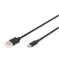 DIGITUS USB 2.0 Anschlusskabel Typ A -mikro B St/St 3.0m, sw