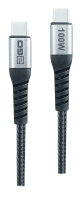 2GO 797511 USB Kabel USB 2.0 2 m USB C Schwarz, Silber