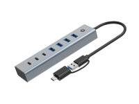Conceptronic HUBBIES20GP 7-Port USB 3.2 Gen 1 Hub mit...